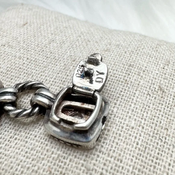 David Yurman .925 Blue Topaz Renaissance Chain Bracelet - Picture 6 of 8